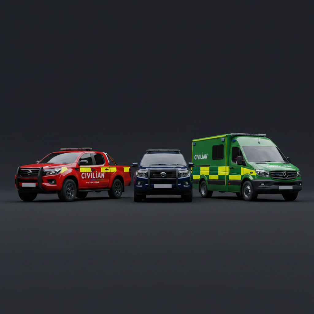 Civilian® Fire, Ambulance and Security fleet vehicles