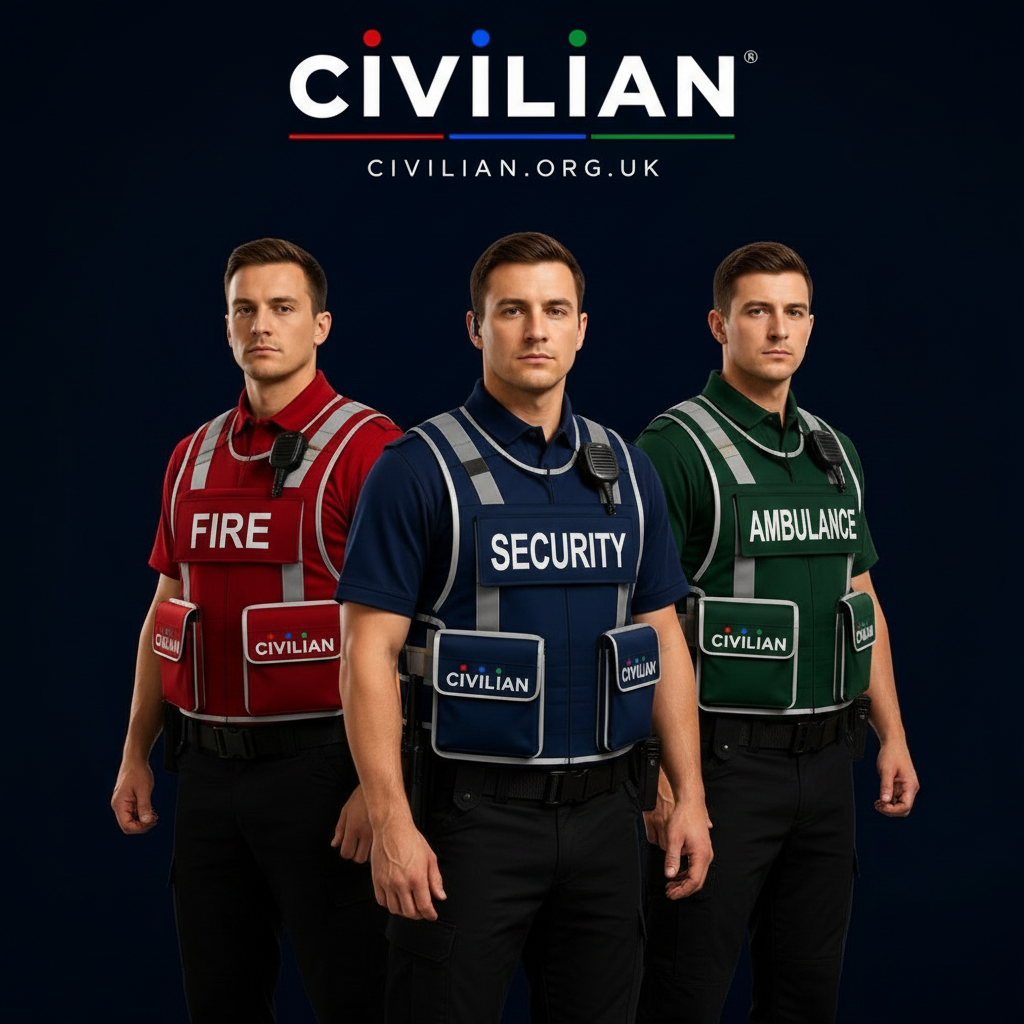 Civilian® Fire, Ambulance and Security operatives in uniform