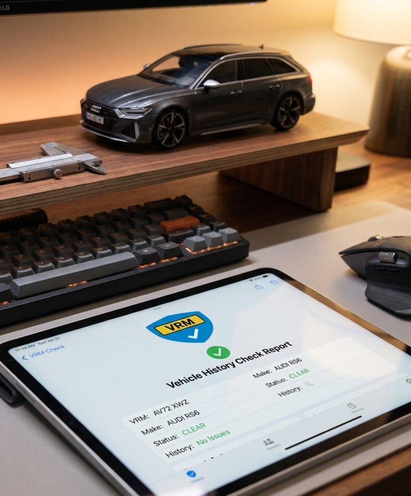 VRMCheck vehicle report on tablet