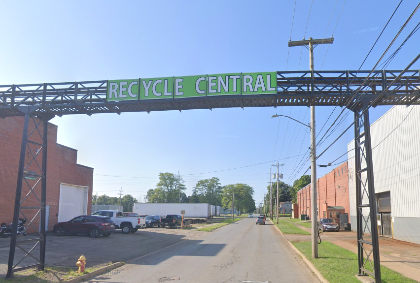Recycle Central facility entrance - look for this sign when dropping off