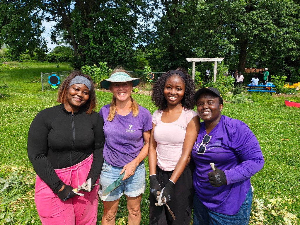 Hands-on gardening at STEM Academy