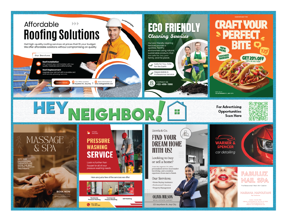 Sample Hey Neighbor! mailer side 1