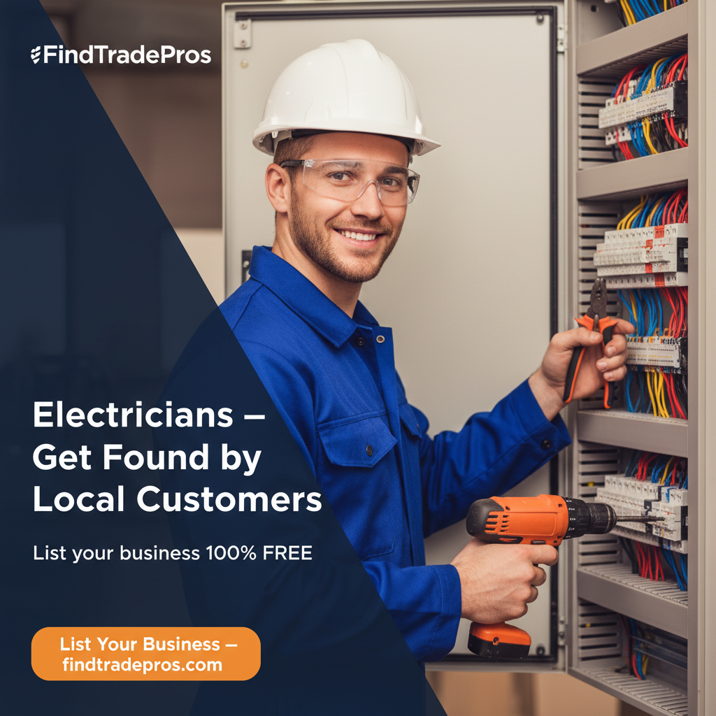 Electricians — list your business free on FindTradePros