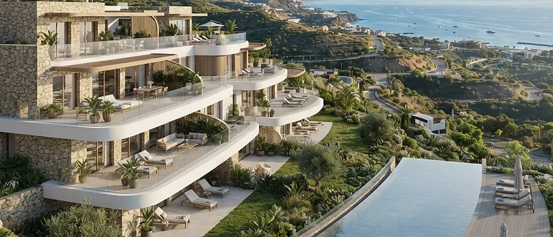Australy Aures Estepona nowoczesne apartamenty Selwo z widokiem na morze
