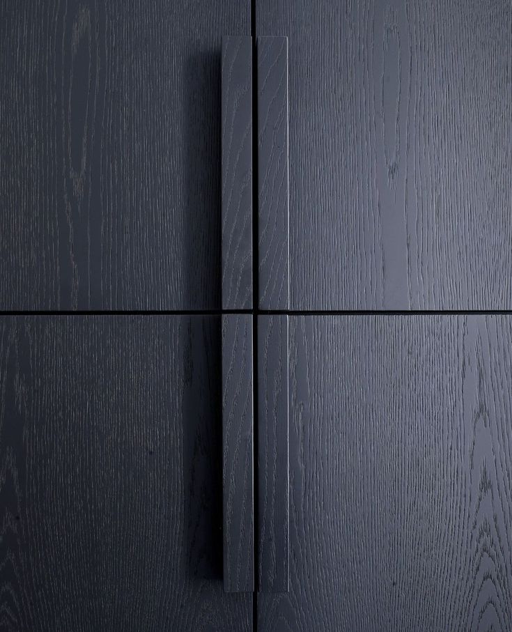Detail of a wooden cabinet with a dark finish — ICLA technical catalogue