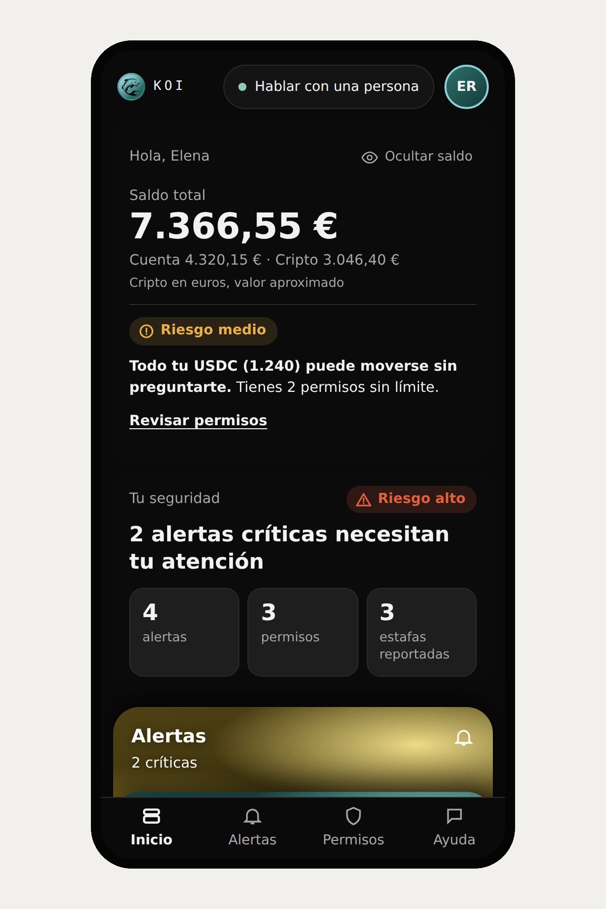 Pantalla de inicio