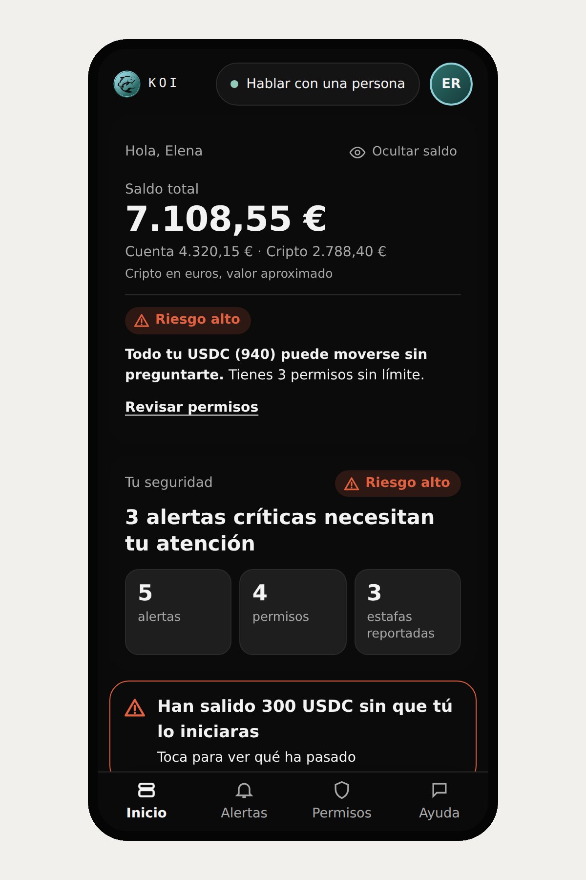 Dashboard después de una pérdida