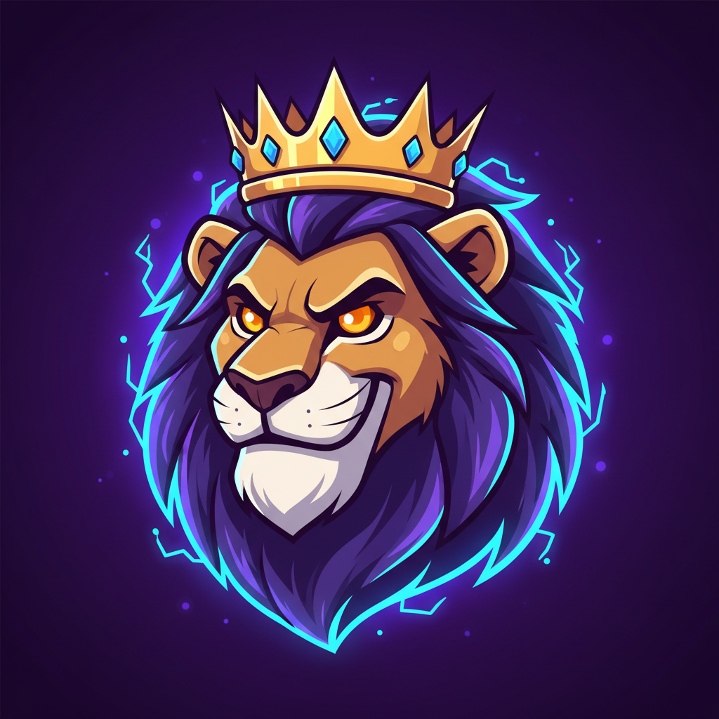 KL App Labs crowned lion mascot