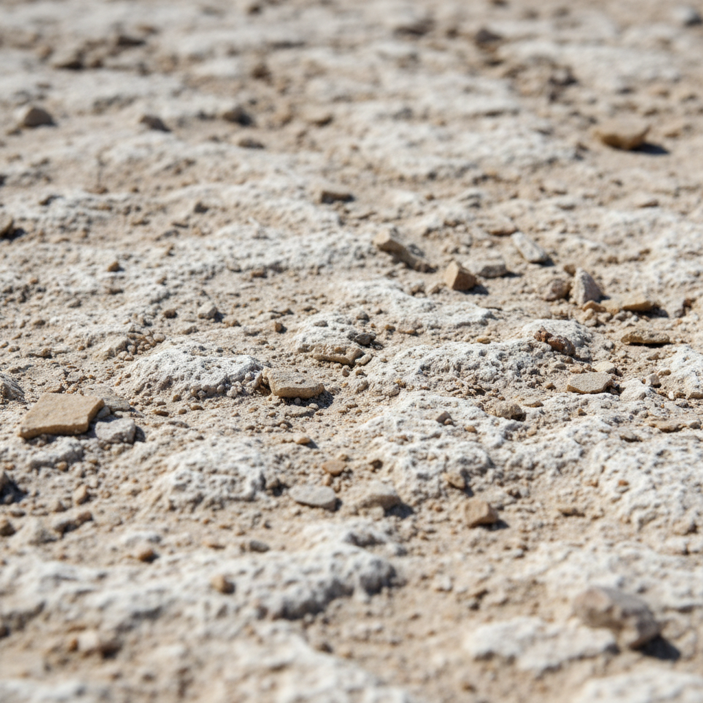 Sandy rocky desert soil typical of Muscat, Oman