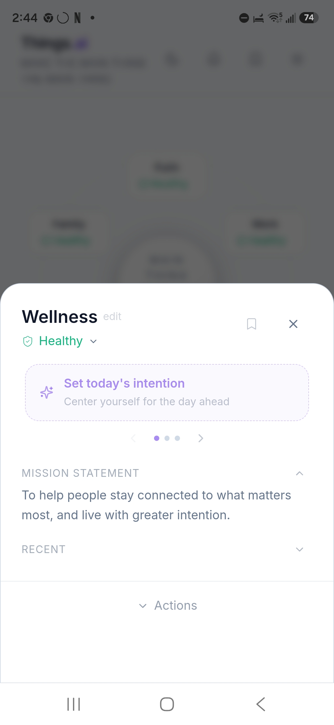 Things.ai Thing Details screen