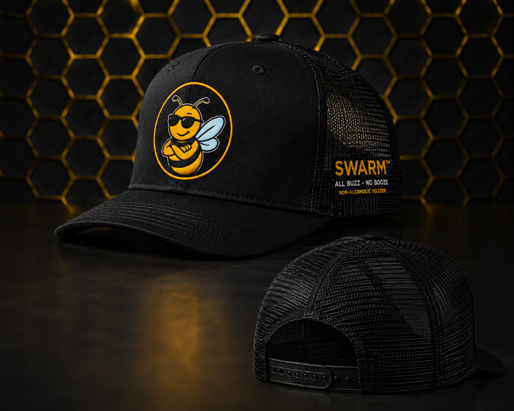 SWARM Bee Mascot Trucker Hat