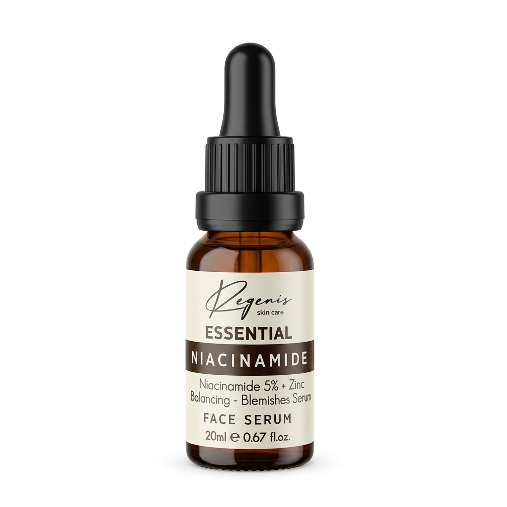 NIACINAMIDE 5% + ZINC SERUM — Για επιδερμίδα που γυαλίζει εύκολα ή δείχνει ανομοιόμορφη κατά τη διάρκεια της ημέρας. Με niacinamide και ψευδάργυρο για πιο ήρεμη καθημερινή εικόνα. | Regenis