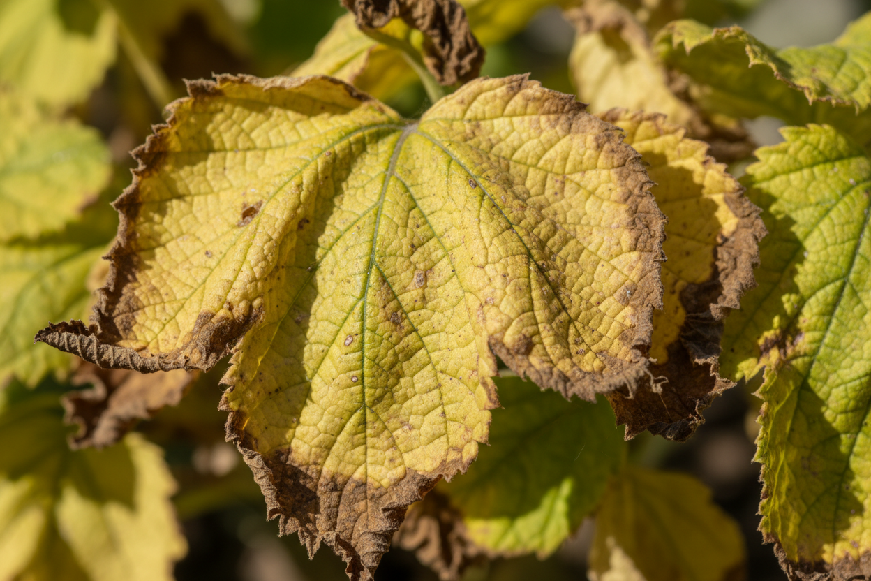 Signs of nutrient deficiency in garden plants