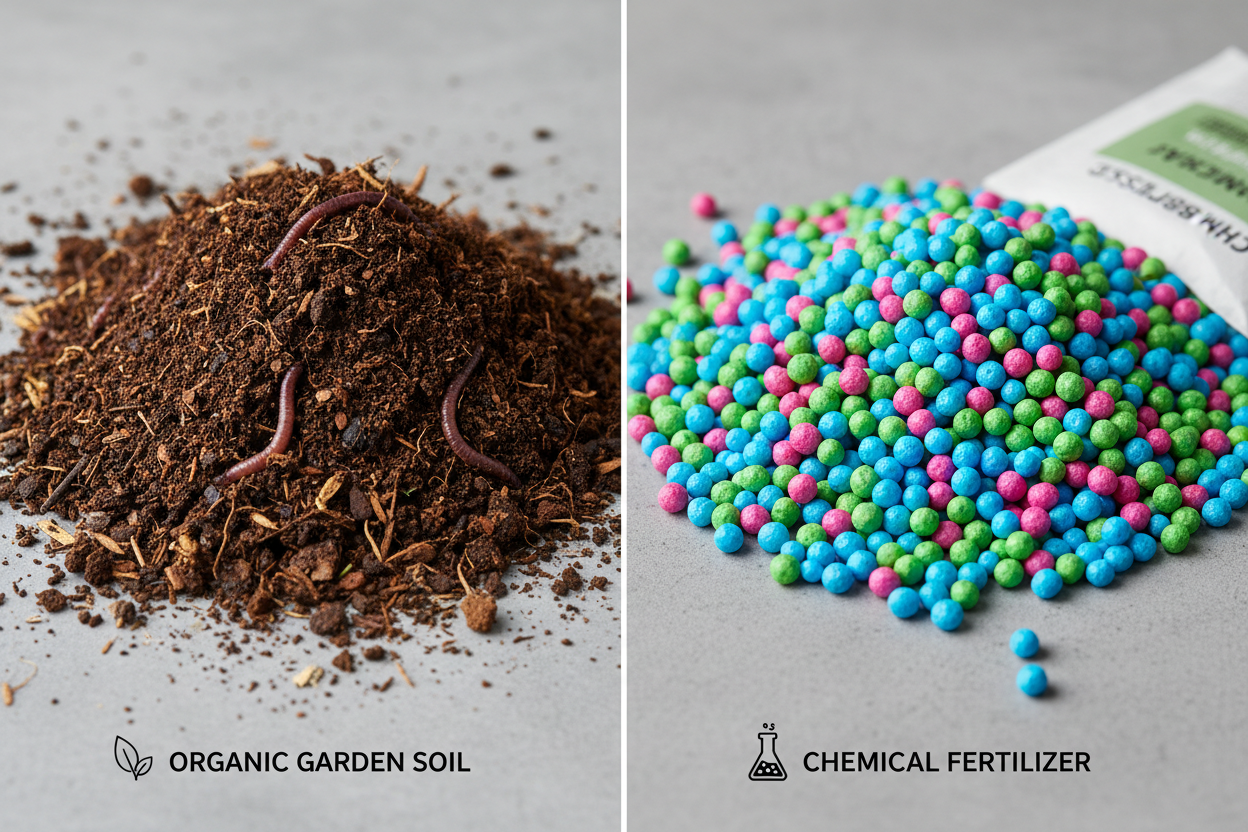 Comparison of organic and chemical fertilizers