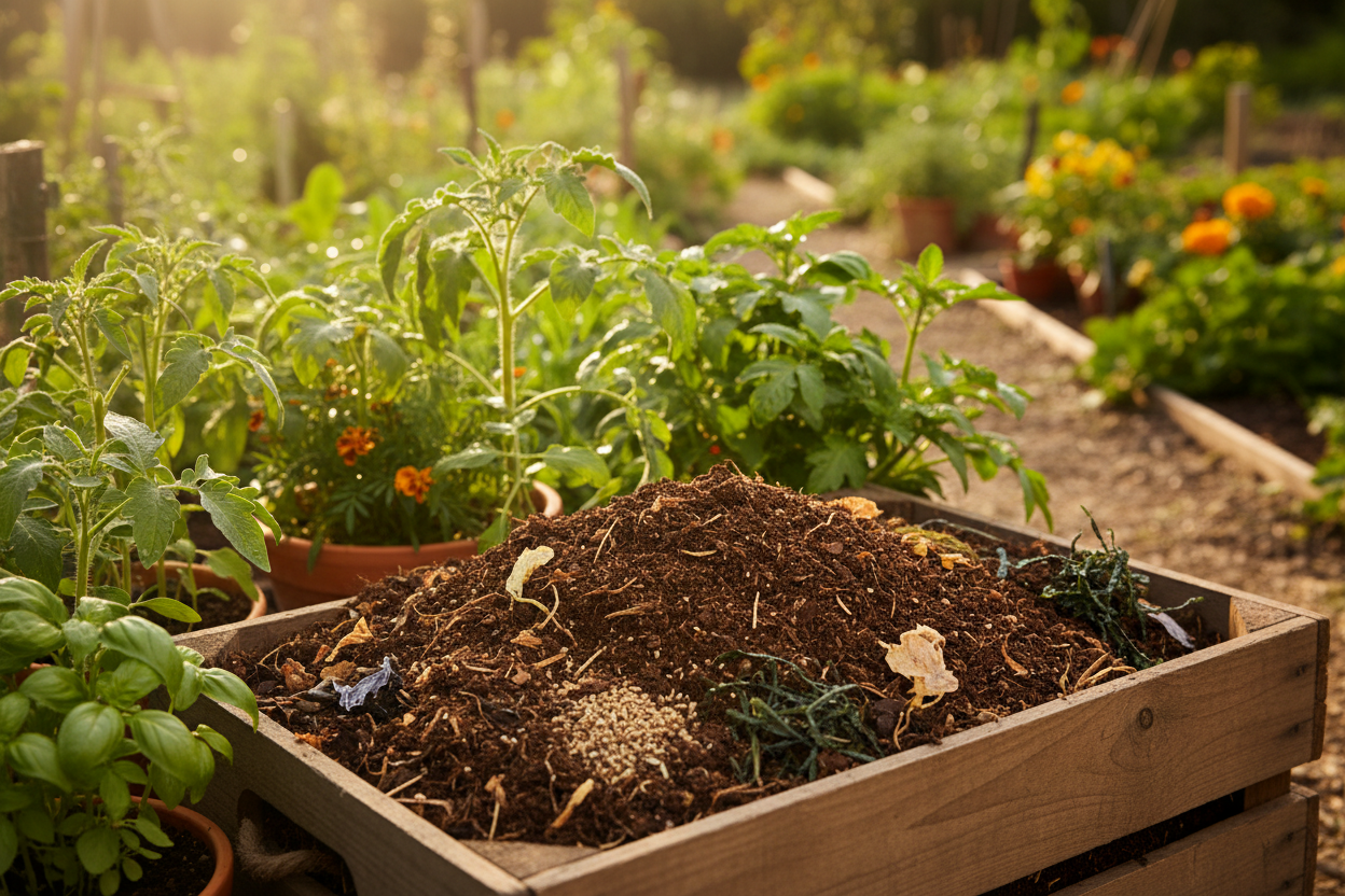 Organic compost and natural fertilizer for Muscat gardens