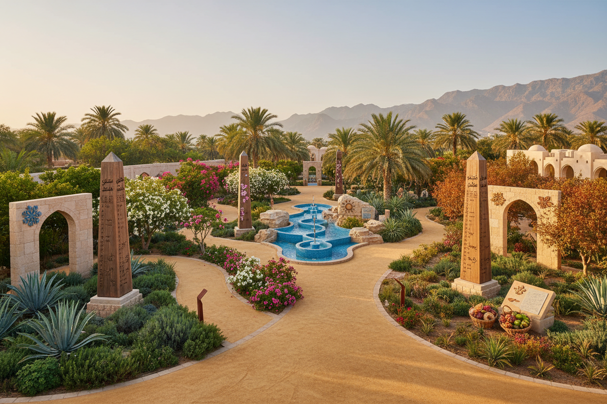 Seasonal garden strategy in Muscat, Oman