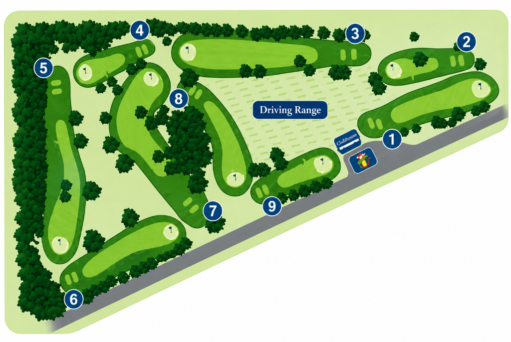 Belle Acres Golf Course layout map