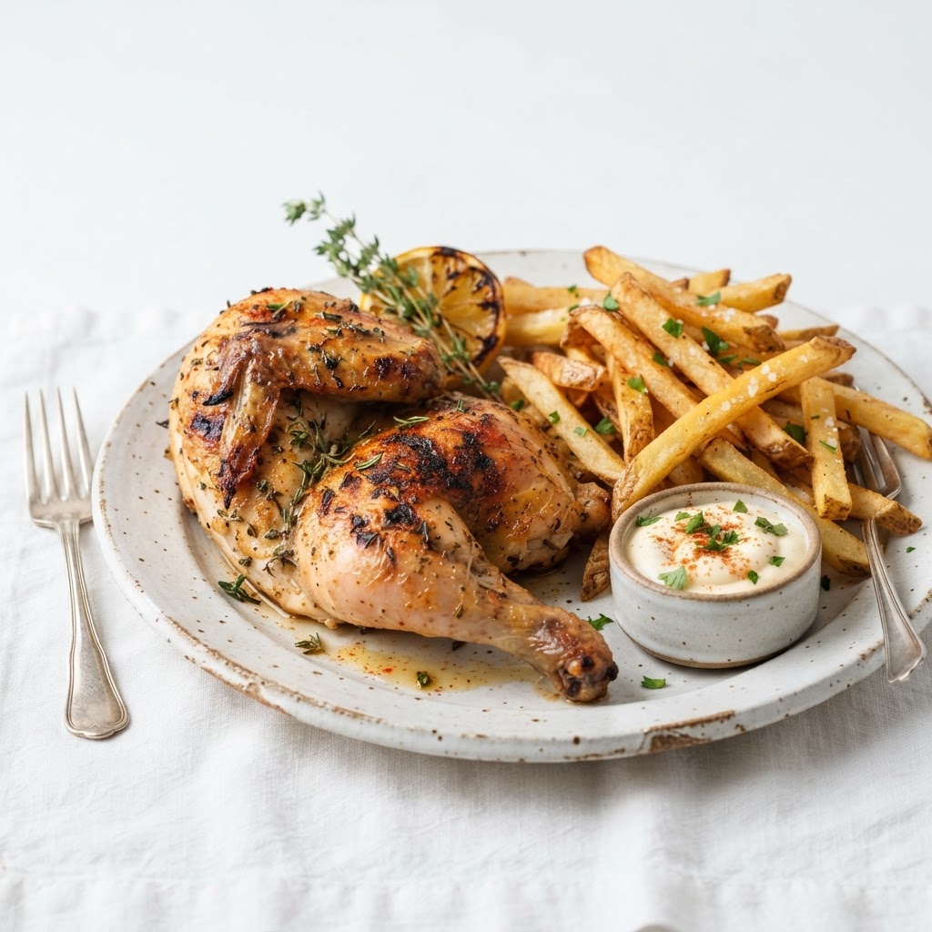 1 Poulet Grillé + Frites