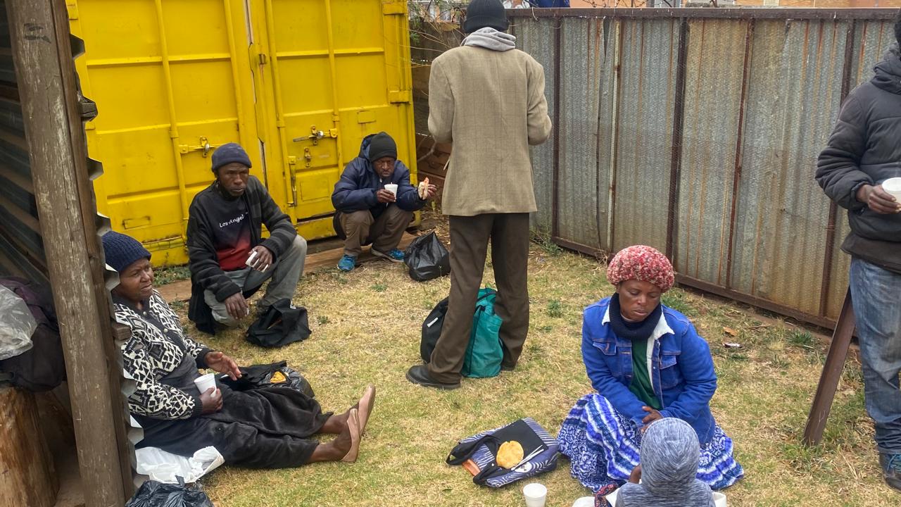 Community gathered together after the outreach