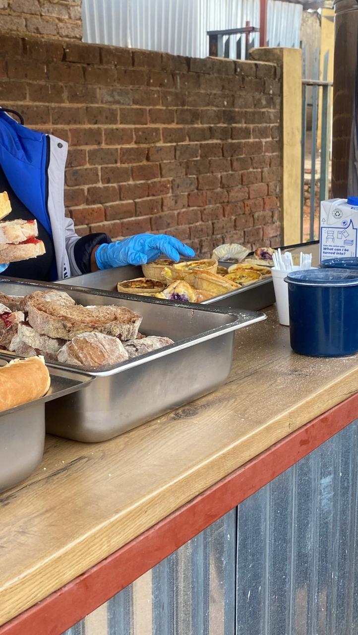 Fresh bread and pies ready to serve
