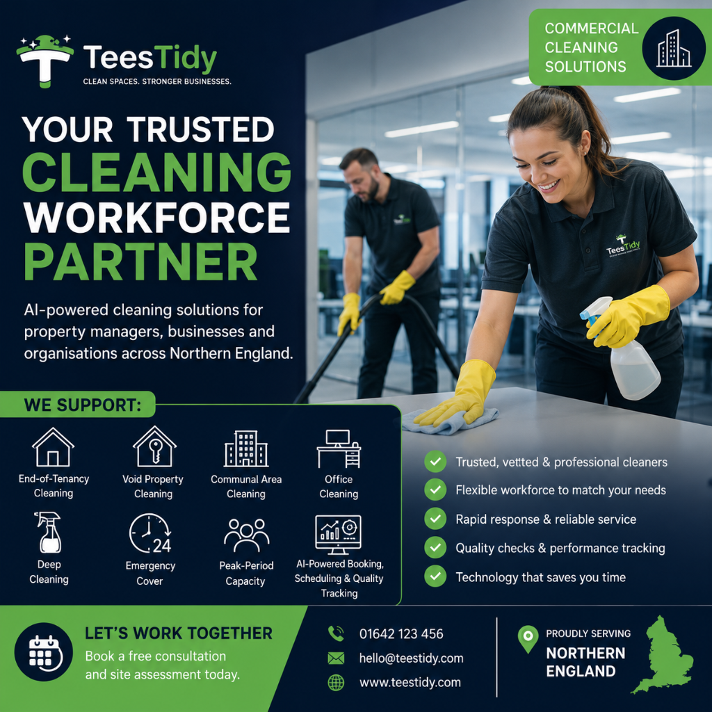 TeesTidy: Smart B2B Commercial Cleaning Solutions for Northern England