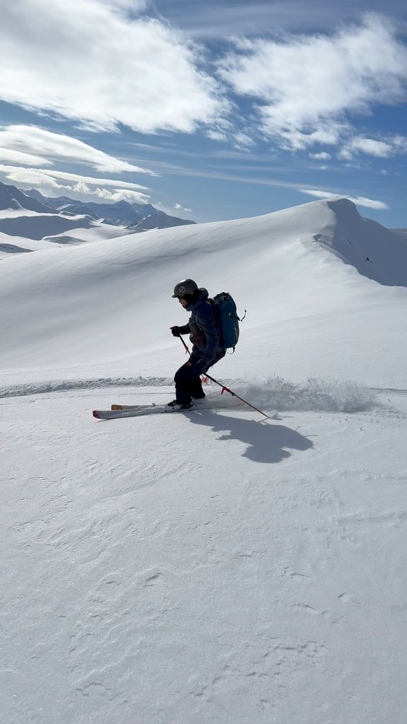 Arctic sea ice and mountains viewed from Svalbard ski mountaineering expedition