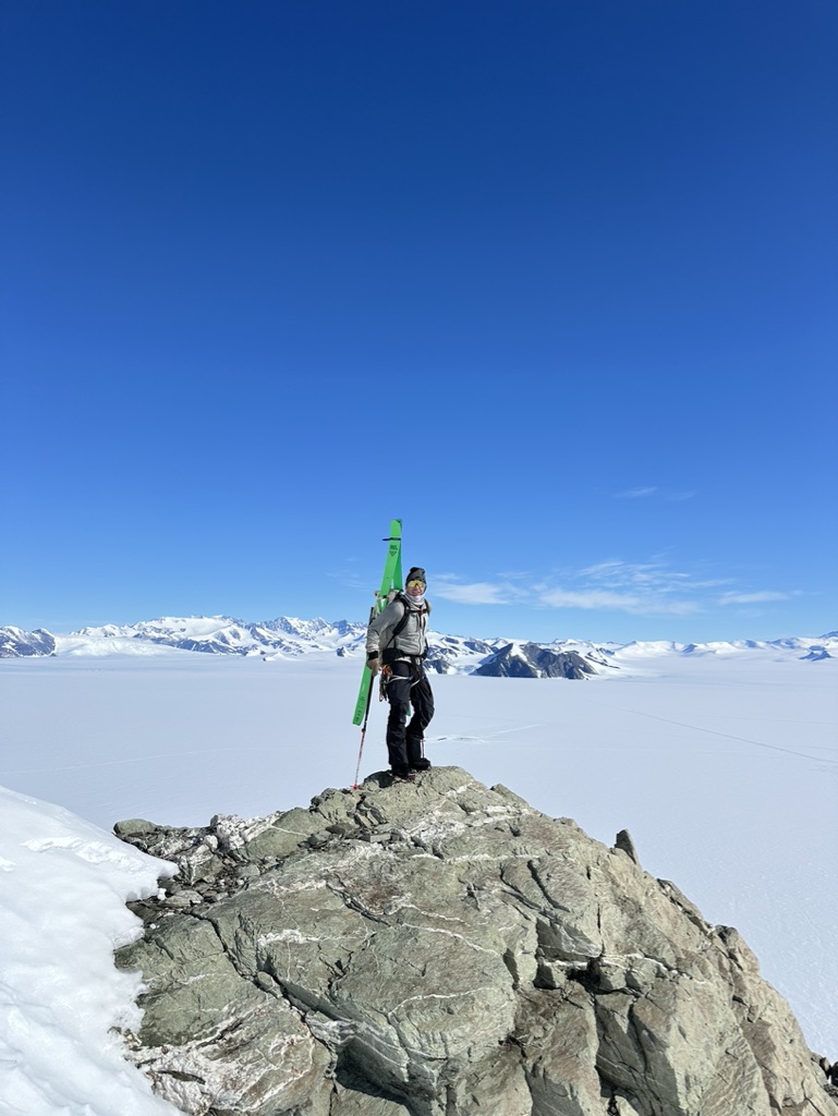 Svalbard glacier and fjord landscape from ski touring approach, Arctic Norway
