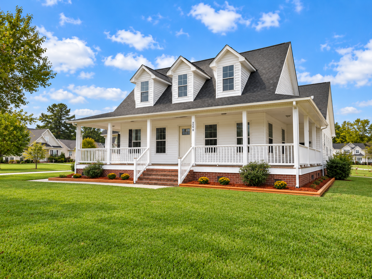 Front exterior of 206 Grantham Lane, Jacksonville, NC