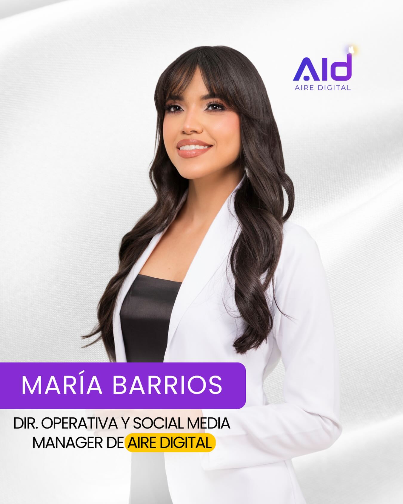 María Barrios, Dir. Operativa y Social Media Manager · Aire Digital