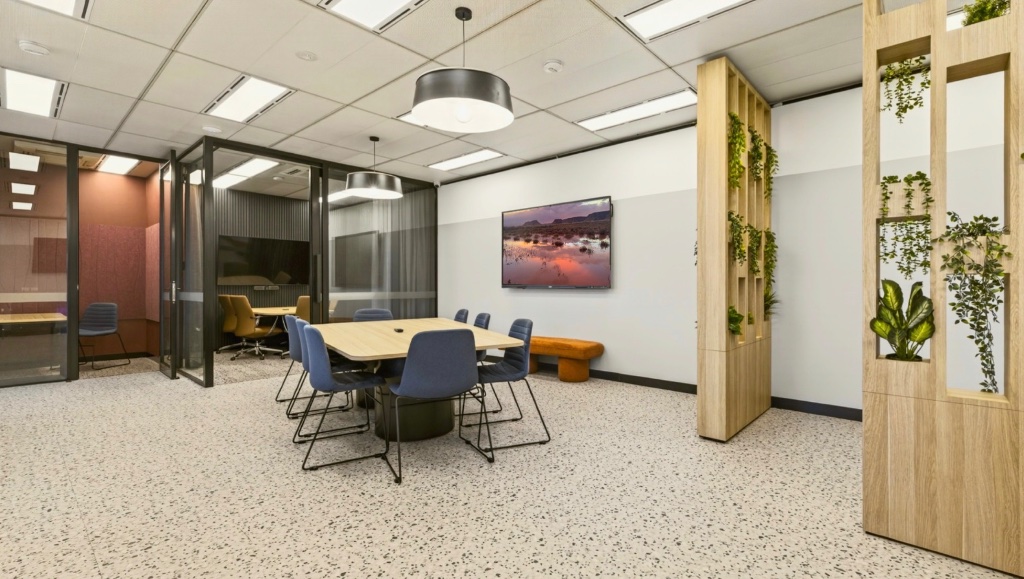 Boardroom rear view showing full room depth and natural light