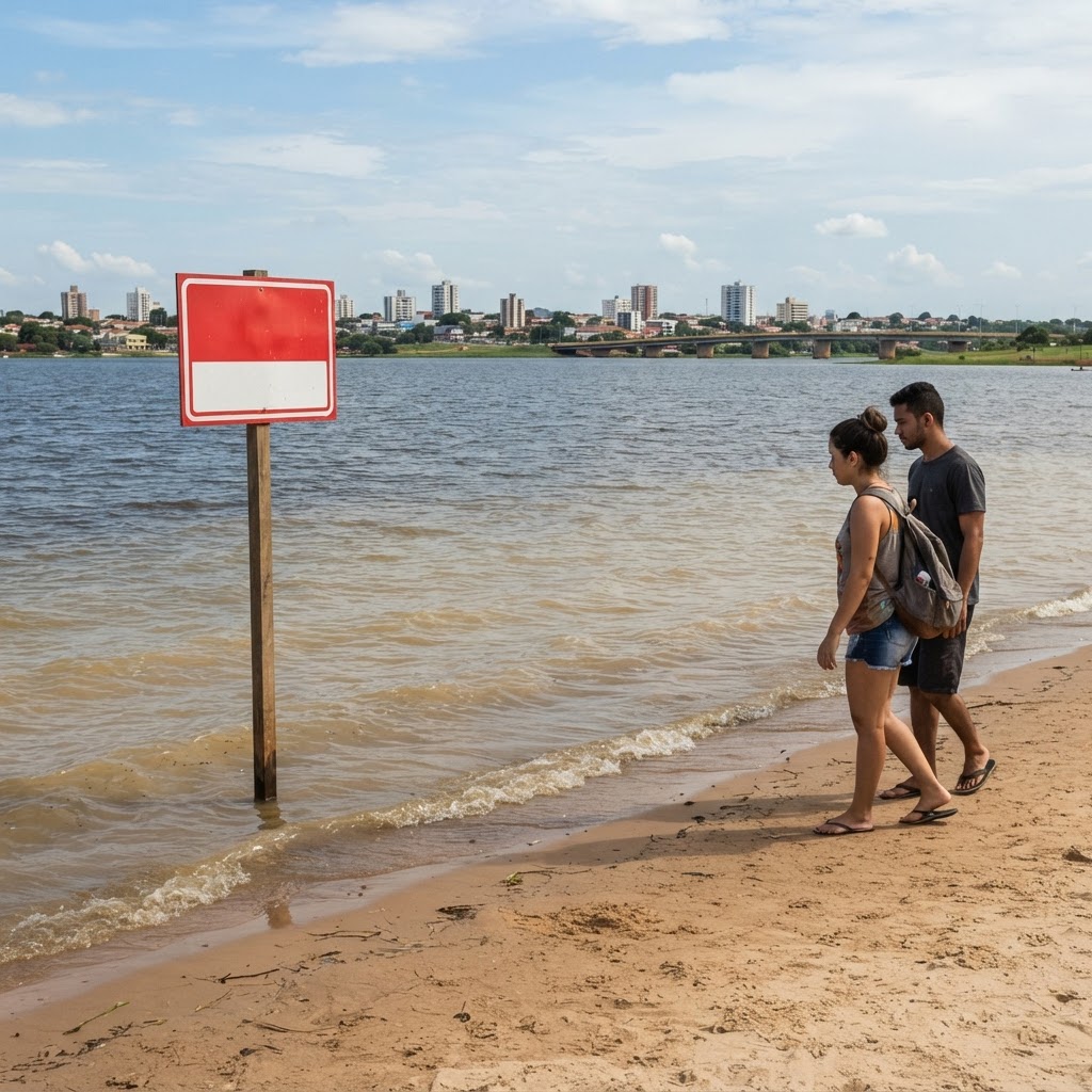 Prefeitura orienta evitar entrar na água da Prainha da Via Lago até que turbidez diminua