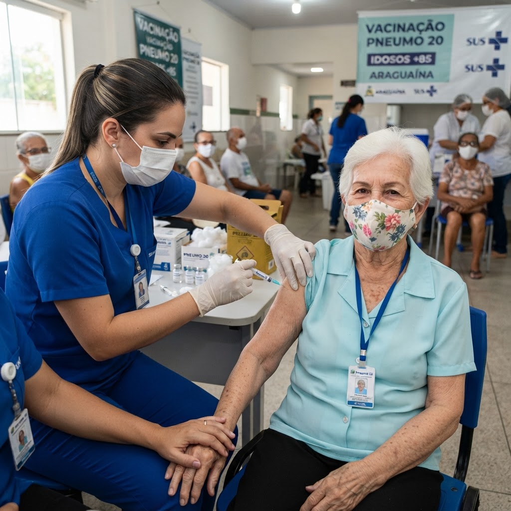 Araguaína inicia vacinação com Pneumo 20 para idosos a partir de 85 anos
