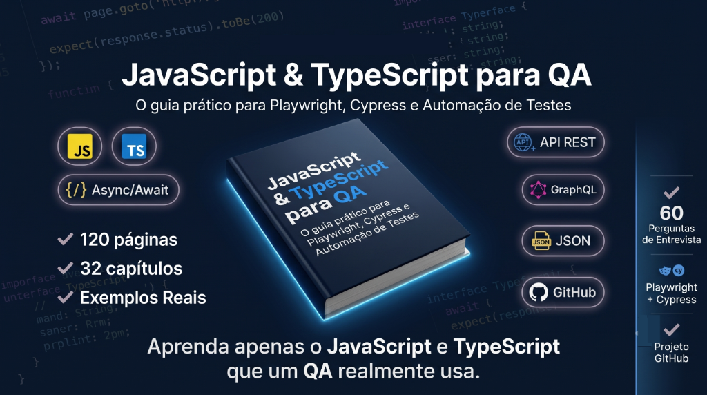 Aprenda JavaScript e TypeScript aplicados à Automação de Testes com Playwright e Cypress