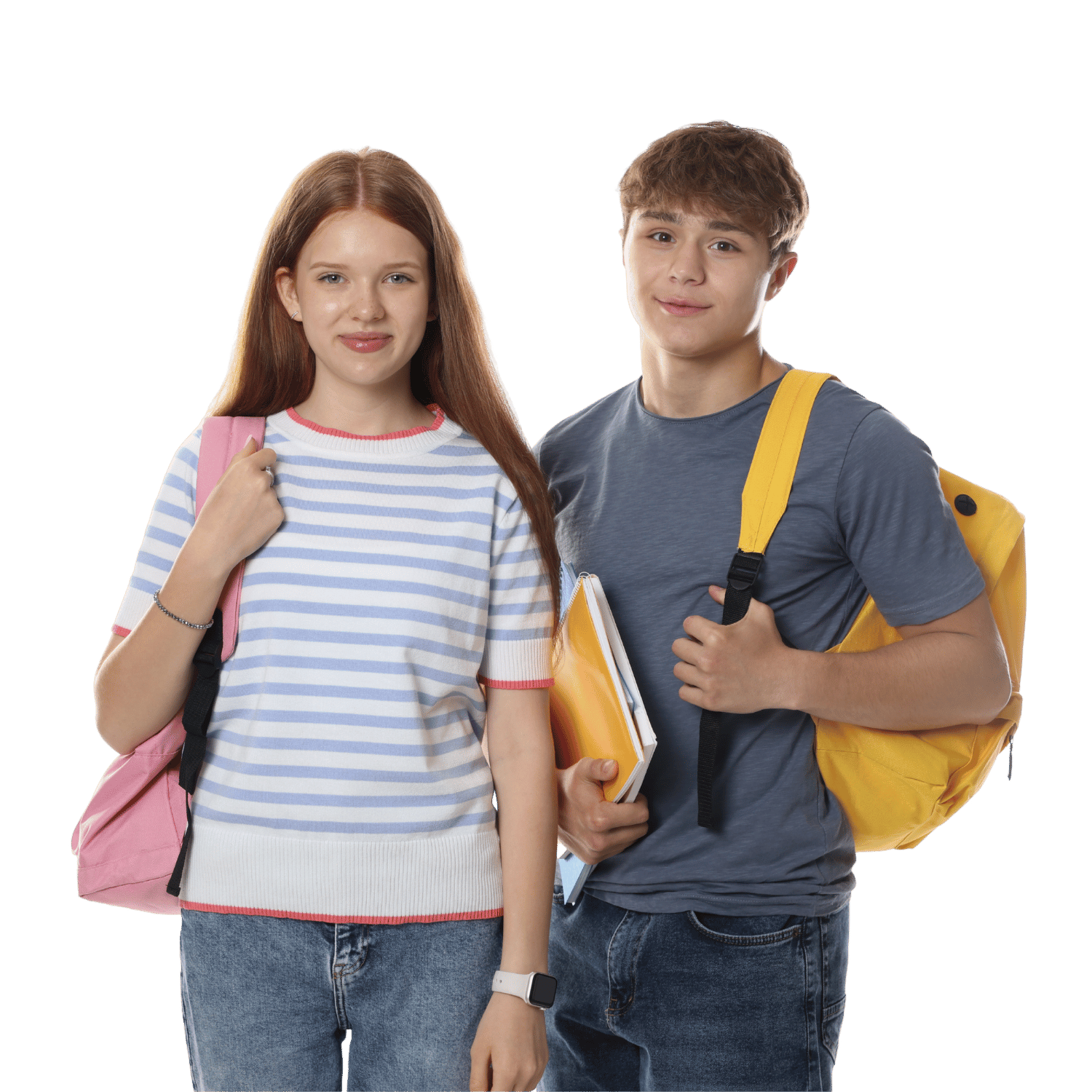 Adolescentes felices sonriendo
