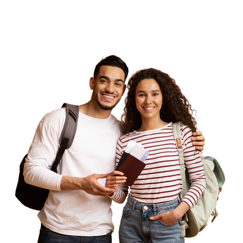Jóvenes viajeros explorando el mundo