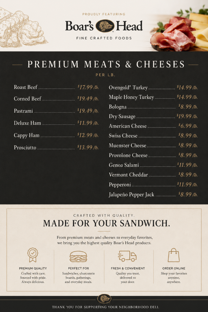 Boar's Head Premium Meats & Cheeses Flyer