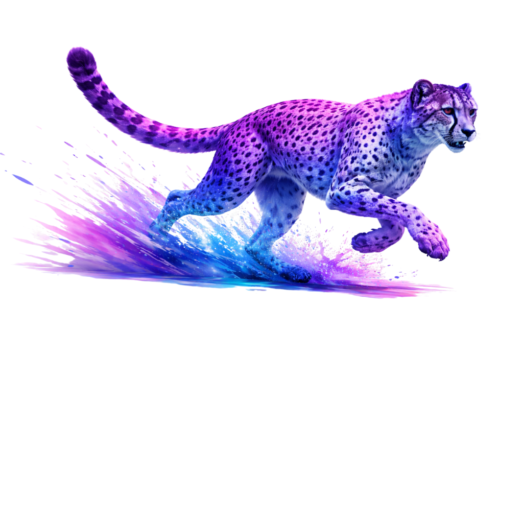 Neon Accounting cheetah