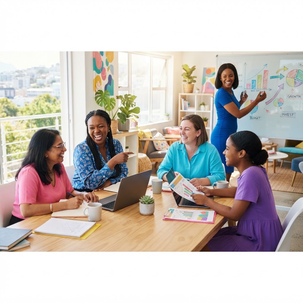 Women collaborating in a practical Neon Training session