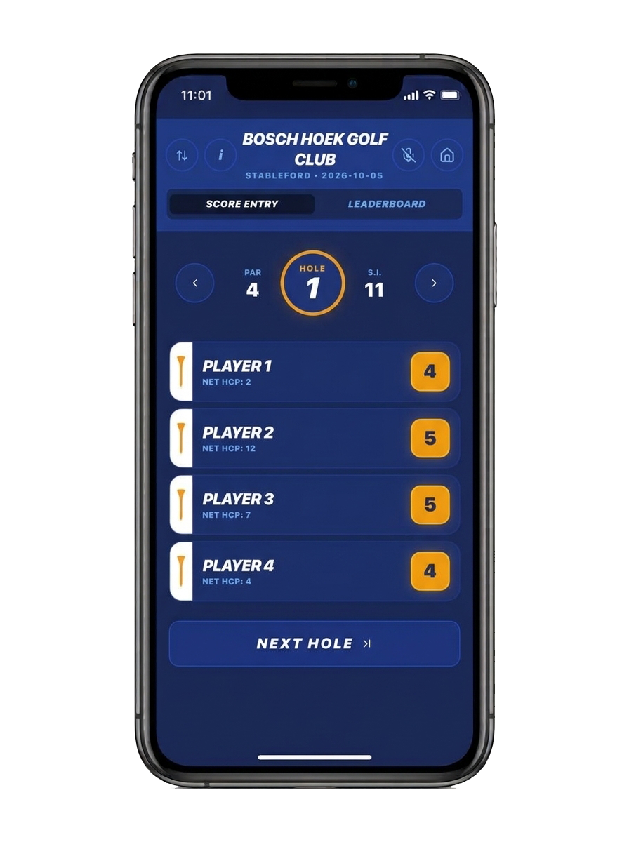 Apex Golf app screen