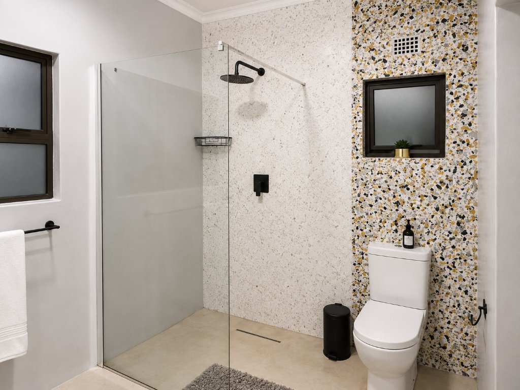 Shower and bathroom