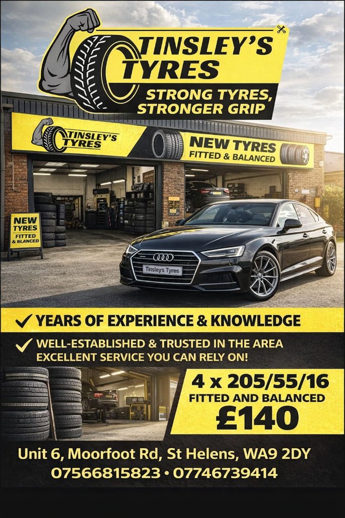 Tinsley's Tyres advert 1