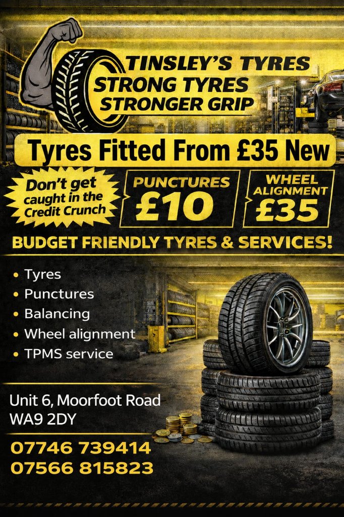 Tinsley's Tyres advert 2