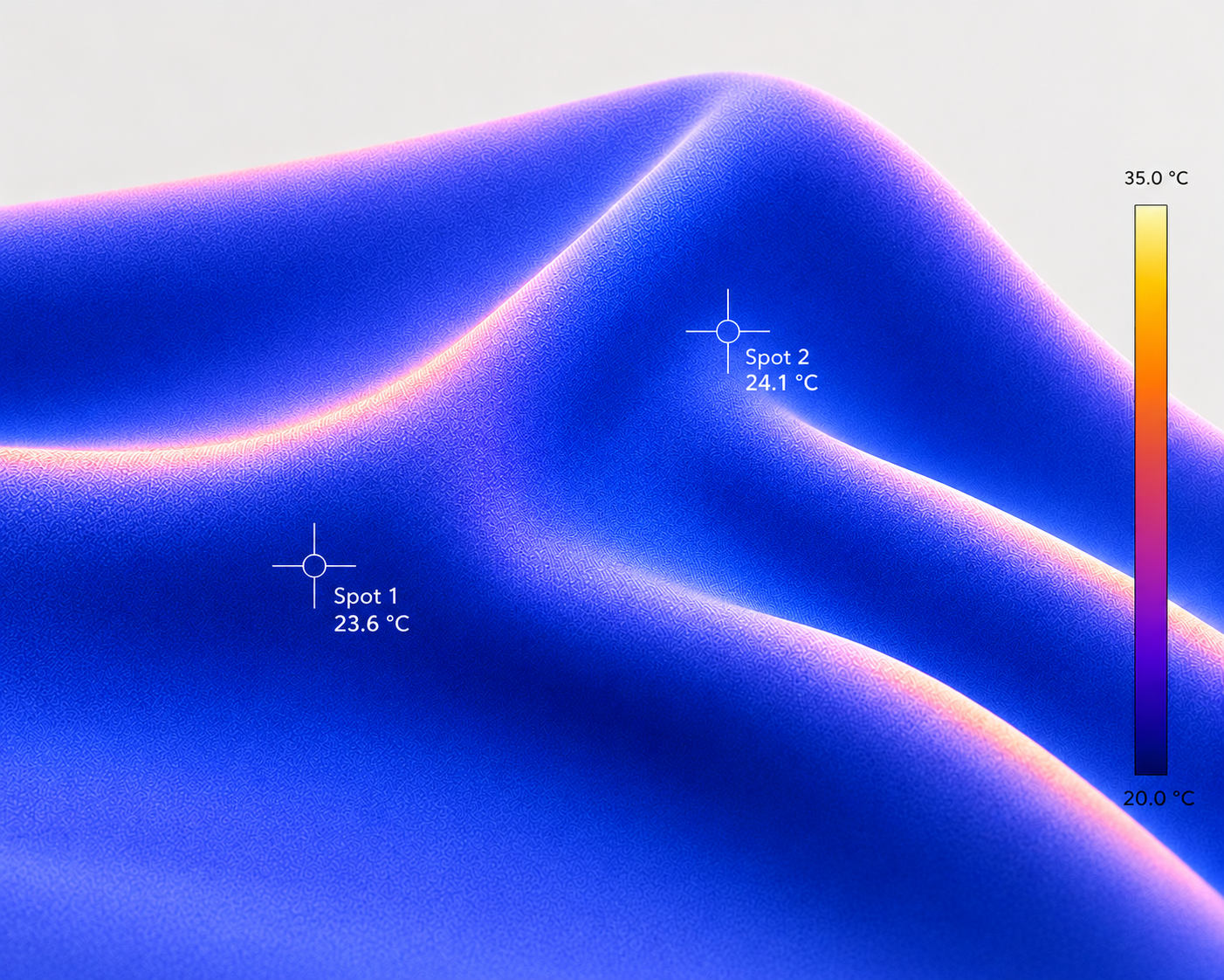 CoolTouch® Bedding Thermal Heat Graph