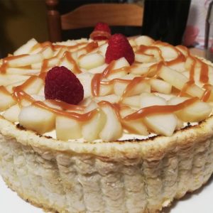 Charlotte aux poires et au caramel — pâtisserie sans gluten artisanale à Saint-Malo