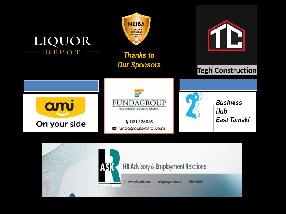 NZIBA — Thanks to Our Sponsors