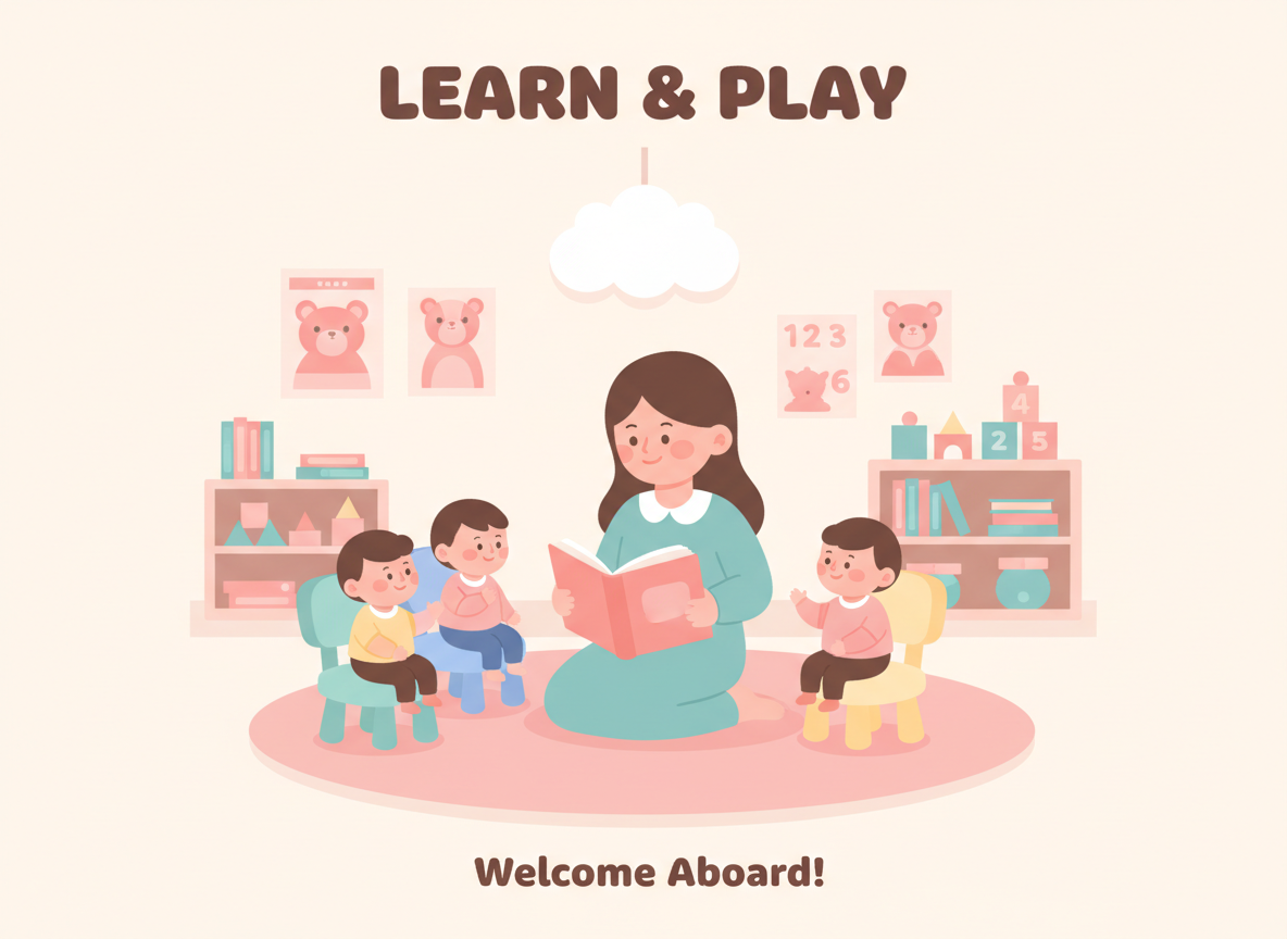 Teacher in nursery classroom