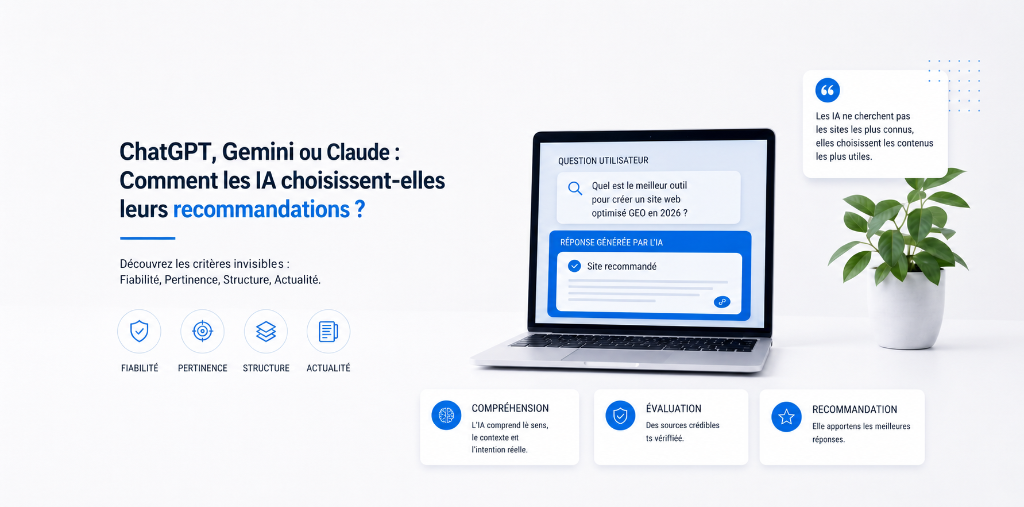 ChatGPT, Gemini ou Claude : comment les IA choisissent les sites qu'elles recommandent