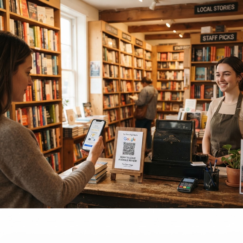 google-review-qr-code-for-bookstore
