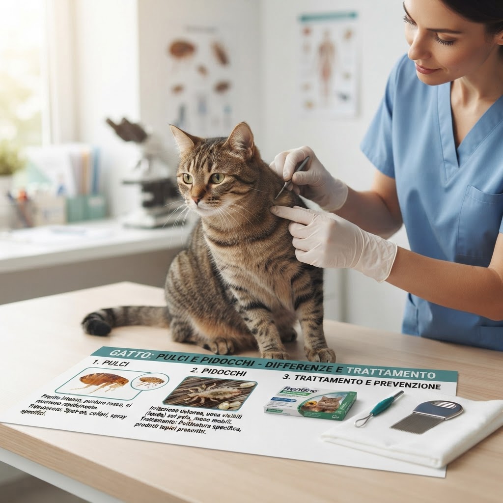 Gatto: Pulci e Pidocchi, differenze, sintomi e trattamenti efficaci