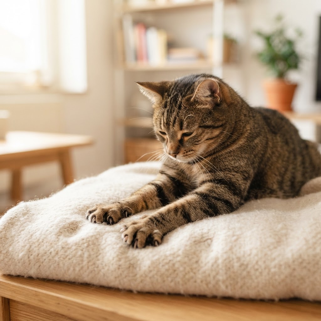 Gatto che impasta la coperta: significato e motivi del comportamento